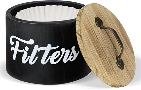 Buy Coffee Filter Holder, Farmhouse Coffee Filter Storage Container ...