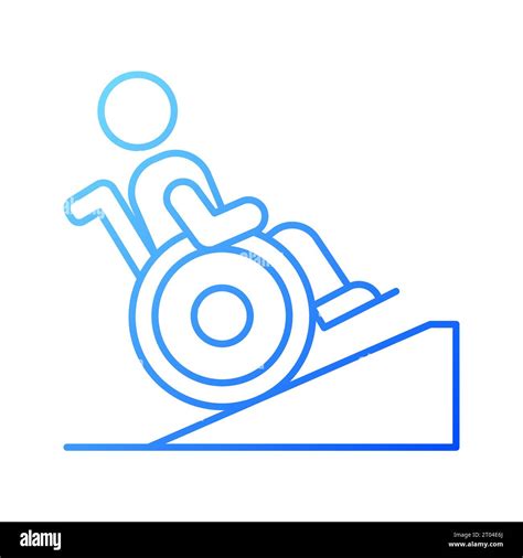 2D thin line gradient handicap ramp icon Stock Vector Image & Art - Alamy