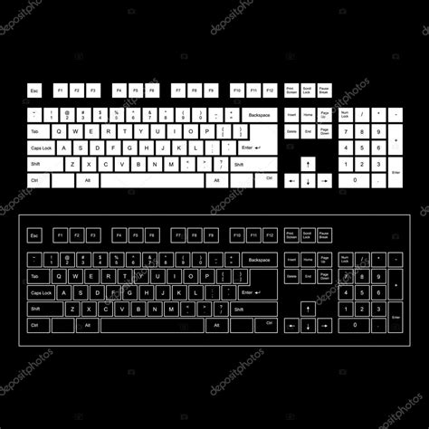 Computer Keyboard Black White 的图像结果