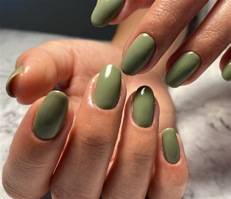 olive green gel nail polish