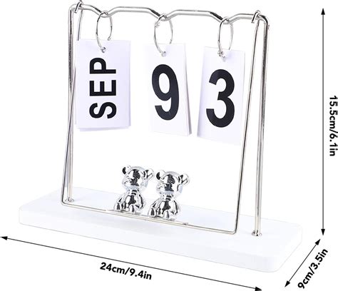Dpofirs 2024 Metal Desk Calendar Standing Flip, Desktop India | Ubuy