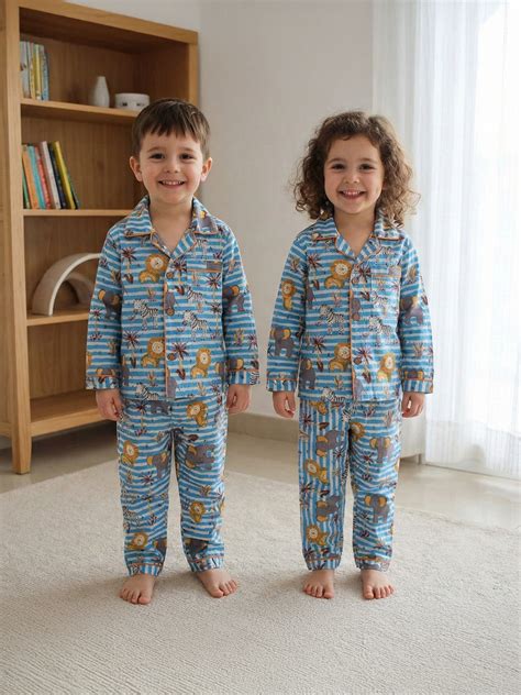 BownBee Pure Cotton Night Suits For Sibling