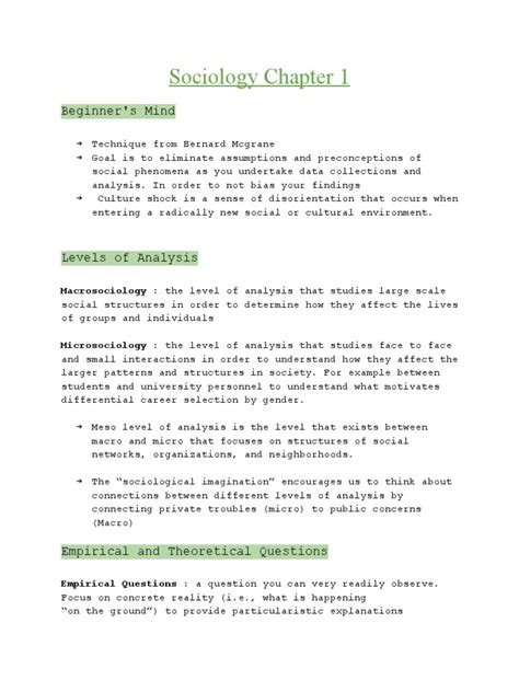 Image result for Sociology Lecture Notes PDF