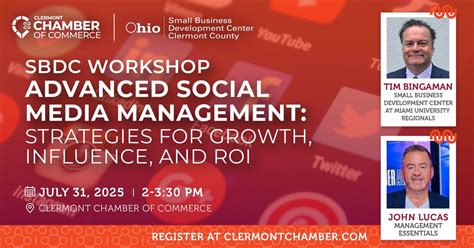 SBDC Workshop: Advanced Social Media Management: Strategies for Growth ...