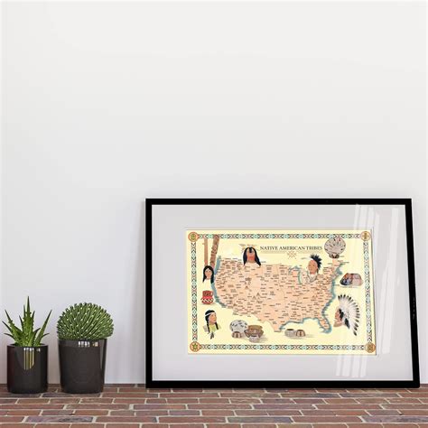 Buy Riley Creative Solutions USA Native American Indian Tribes Map ...
