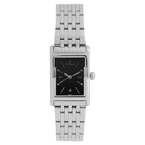 Buy Online Titan Workwear Black Dial Analog Stainless Steel Strap watch ...