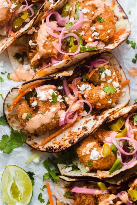 Crispy Baja Shrimp Tacos with Chipotle Mayo Recipe | Little Spice Jar