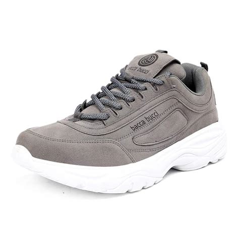 Bacca Bucci Men Lace Up Sneaker Shoes Grey, Size UK6 : Amazon.in: Fashion