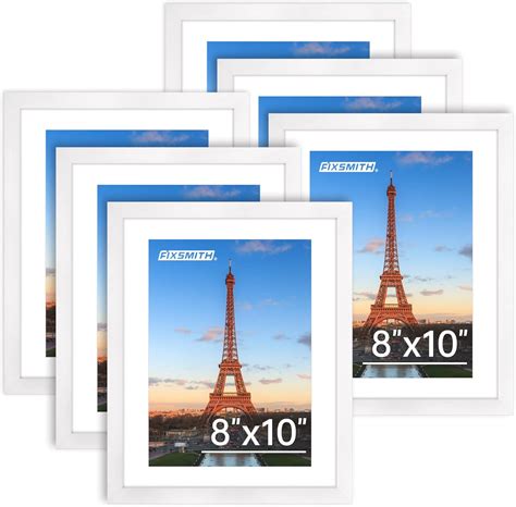 FIXSMITH 8x10 Picture Frame Bulk-6 Pack, Photo Frame with HD Plexiglass ...