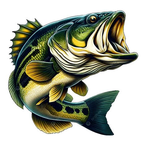 Animal Bass Fish Clipart Illustration, Animal, Bass Fish, Green Fish ...