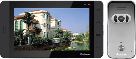 Crabtree 7-Inch Audio Video Recording Video Door Phone Kit (Black ...