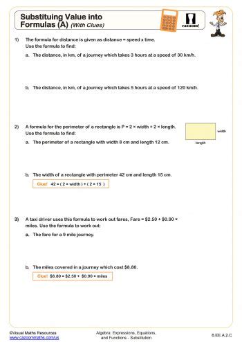 Image result for Easy Substitution Math Problems