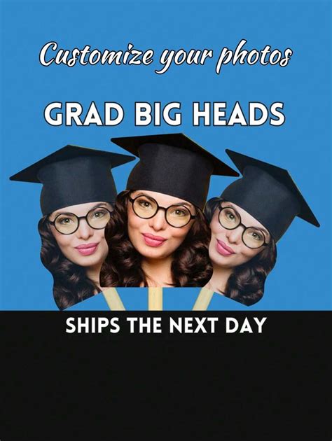 Graduation 2025, Graduation Fan, Big Heads On A Stick, Gift For ...