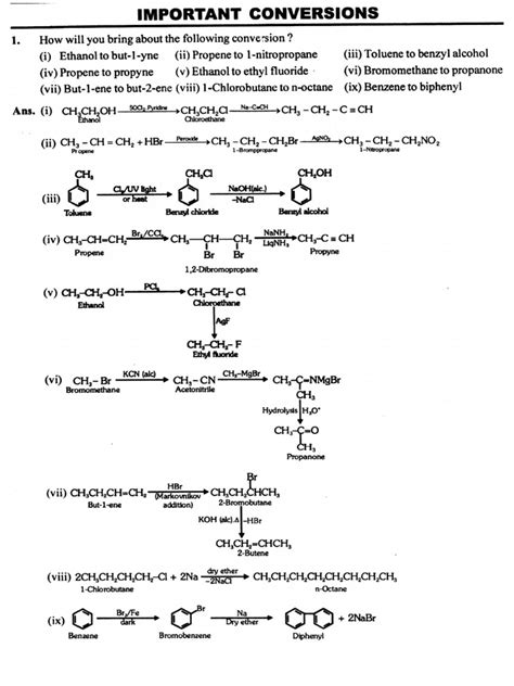 Image result for Class 12 Chemistry Conversions