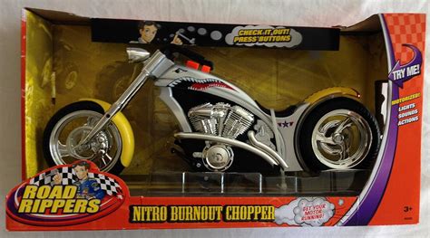 Buy Road Rippers Nitro Burnout Chopper Motorcycle Silver & Yellow ...