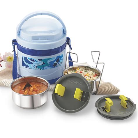 Buy Magnus Pride 2 Blue Insulated Stainless Steel Lunch Box - 500ml ...