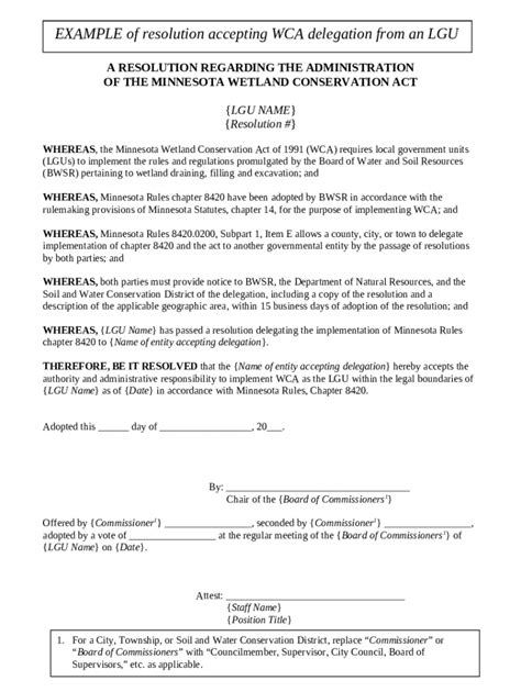 Wetland Conservation Act Fact Sheet - bwsr state mn Doc Template ...