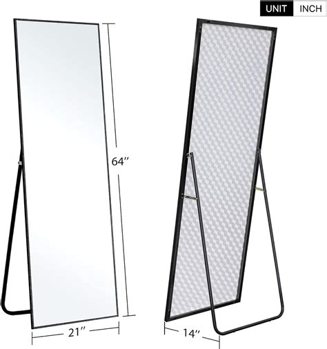 Buy KIAYACI Full Length Floor Mirror with Stand 65x22 Large Wall ...