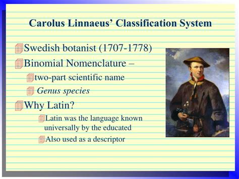 Image result for Carl Linnaeus Classification System