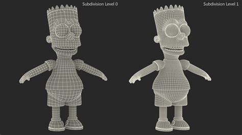 Bart Simpson Character A-pose 3D Model $49 - .3ds .blend .c4d .fbx .max ...