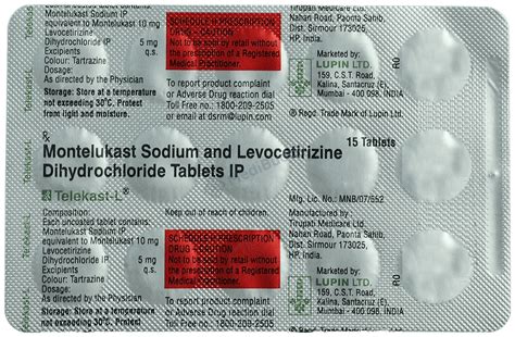 Telekast-L Tablet: Price, Uses, Side Effects & How to Use - MediBuddy