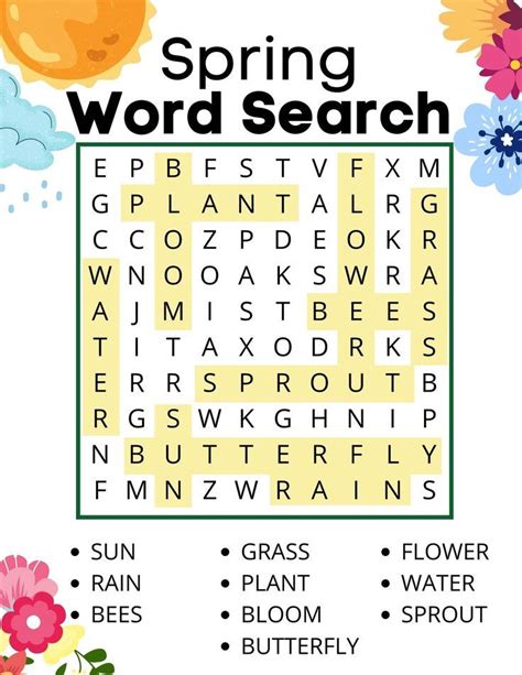 Image result for Spring Word Games