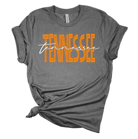 Womens Tennessee Tshirt Football TN Orange Script T Team Color ...