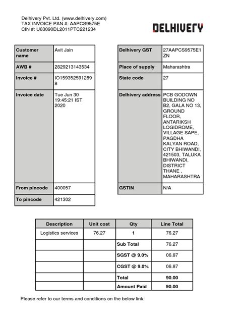 Image result for Downloadable Invoice PDF