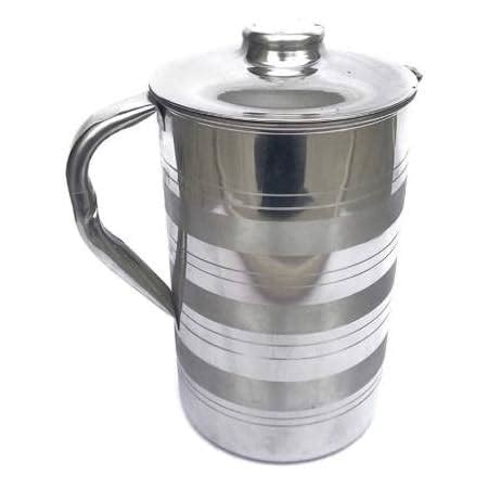 Buy Stainless Steel Water jug with Lid and Handle, 2 liters Pack of 1 ...