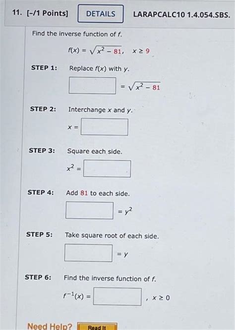 Image result for Step by Step in Solving Inverse Functions