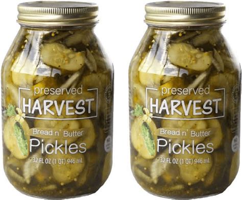 Preserved Harvest Bread n' Butter Pickle Slices, 2-Pack 32 oz. Quart ...