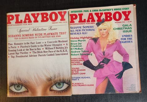 PLAYBOY MAGAZINE SUZANNE SOMERS 1980 & 1984 SANDY CAGLE W/CENTERFOLDS ...