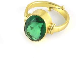 PARTH GEMS Full Transparant Green Beryl Panna Panchdhatu Ring/Anguthi ...
