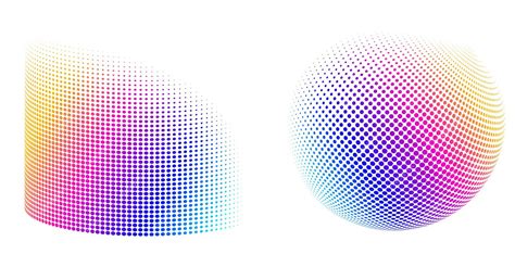 Ustaw symbol elementów projektu Edytowalna ramka półtonów kropka koło ...