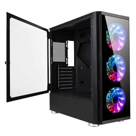 Buy GOLDEN FIELD Z20 Computer Case with 3 RGB Fans Mid Tower Gaming PC ...