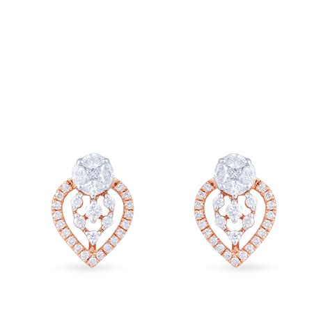 Buy Real Diamond Earrings Online | Real Diamond Earrings by Manubhai.