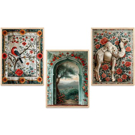 Traditional Wall Art Paintings for Living Room - Wall Poster With fram ...
