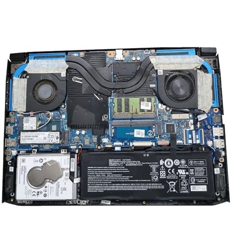 Premium Photo | Part of the motherboard inside the laptop