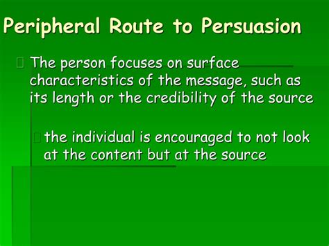 Peripheral Route To Persuasion