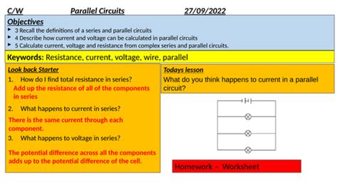 Image result for Physics Parallel Circuits GCSE