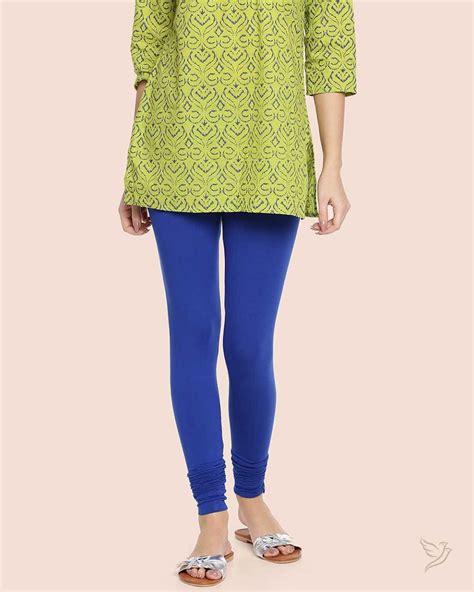 Viscose Churidar Legging - Laser Blue