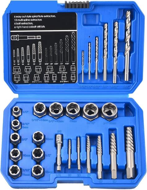 Buy KONSEV Auto disassembly Tool 26 Pieces Bolt Extractor Set, Spiral ...