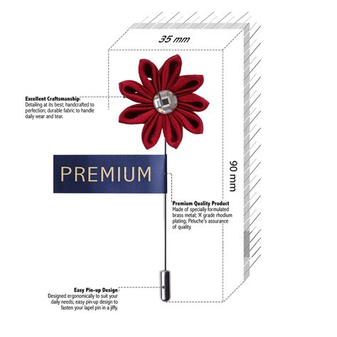 Buy Glowing Petals - Maroon Brooch Lapel Pin Online |Buy Lapel Pin ...