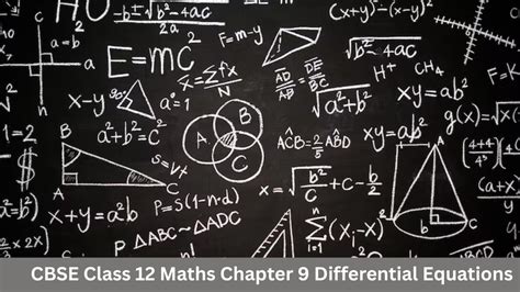 CBSE Class 12 Maths Differential Equations Notes