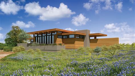 Lindal Cedar Homes offers house plans informed by Frank Lloyd Wright ...