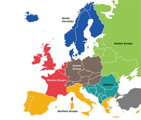 Regional Map of Europe 的图像结果
