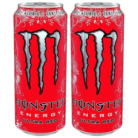 Monster Energy Ultra Red Zero Calorie Energy Drink Pack of 2 Pet Bottle ...
