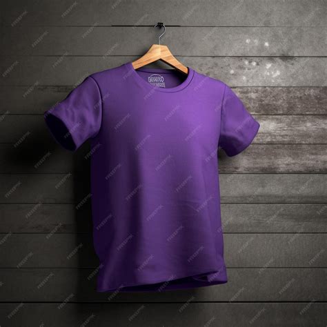 Premium AI Image | Purple Tshirt Mockup on dynamic plain background ...