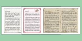 Diary Entry Worksheet (teacher made)