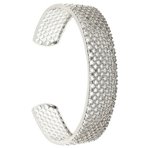 ZENEME Bracelet Rhodium-Plated White American Diamond Studded ...